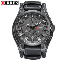 CURREN Mens Watches Military Sports Men Watch Quartz Date Clock Casual Leather Wrist Watch Relogio Masculino 8225