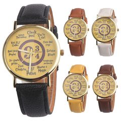Number Letters Unisex Fashion Pointer Quartz Date Shopping Party Wrist Watch