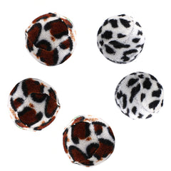 5Pcs Cat Kitten Funny Zebra-stripe Leopard Ball Play Toy Teaser Interactive Pet