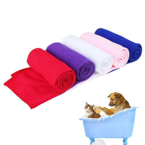 Soft Fast Drying Pet Puppy Dog Cat Microfiber Bath Towel Water Absorption