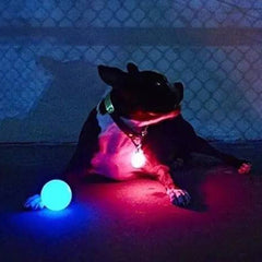 Pet Dog Play Chew Fluorescent Ball Toys Light Glow Pets Interactive Toy Gift