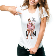Mother's Love T Shirts Super Mama Summer  T Shirt Women White T-shirt Korean Fashion Clothing Streetwear Vogue Top
