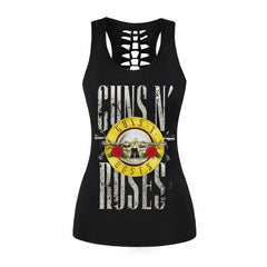 Women Sexy Tank Tops Skull Tank Vest Punk Tank Tops Sleeveless Printing Shirts