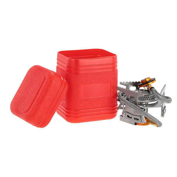 17*7cm Mini Camping Stoves Folding Outdoor Gas Stove Portable Furnace Cooking Picnic Split Stoves 3000W Cooker Burners