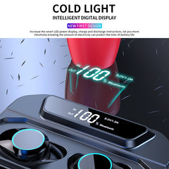 G02 V5.0 Bluetooth Stereo Earphone Wireless IPX7 Waterproof Touch Earbuds Headset 3300mAh Battery LED Display Type-c Charge Case