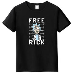 Men's high quality T-shirt Short Sleeve Cotton Crewneck Loose Rick And Morty Printed Men Tshirt