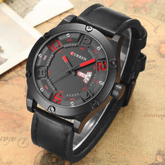 CURREN Leather strap Men Sports Watches Quartz Clock 8251