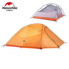 Naturehike Camping Tent 3 Person Plaid Fabric Ultralight Double Layers Aluminum Rod Tent 4 Season Tourist Rainproof UV40+