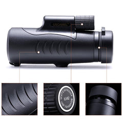 USCAMEL 8X42 Monocular Compact Hunting BAK7 Clear Vision for Bird Watching Waterproof Telescope HD (Black,Army green)