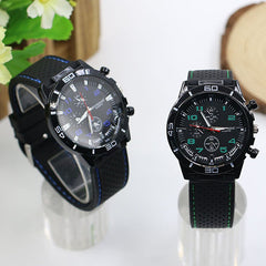 Men's Racer Military Pilot Aviator Army Style Cool Silicone Sports Wrist Watch