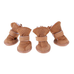 Thick Snow Pet Shoes Dogs Chihuahua Animal Warming Shoes Plush Winter Pets Puppy Cats Warm Boots