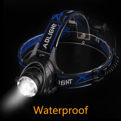 3800LM XM-L T6 LED Headlamp Zoomable Headlight Waterproof  Torch Flashlight