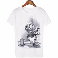 New Summer Women Lovely Cartoon O-Neck Casual Short Sleeve T-Shirt