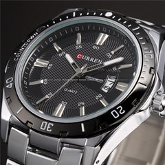 Mens Watches Top Luxury Brand CURREN 2018 Men Full Steel Watches Quartz Watch Analog Waterproof Sports Army Military WristWatch