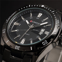 Mens Watches Top Luxury Brand CURREN 2018 Men Full Steel Watches Quartz Watch Analog Waterproof Sports Army Military WristWatch