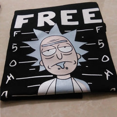 Men's high quality T-shirt Short Sleeve Cotton Crewneck Loose Rick And Morty Printed Men Tshirt