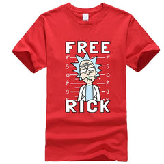 Men's high quality T-shirt Short Sleeve Cotton Crewneck Loose Rick And Morty Printed Men Tshirt