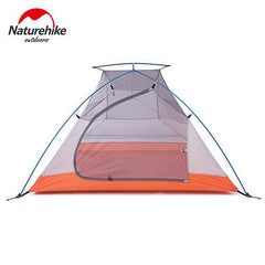 Naturehike Camping Tent 3 Person Plaid Fabric Ultralight Double Layers Aluminum Rod Tent 4 Season Tourist Rainproof UV40+