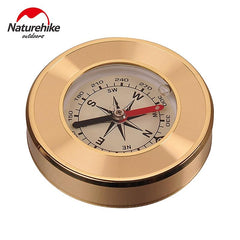 NatureHike Mini Military Camping Marching Lensatic Compass Magnifier Gold Wild Survival Navigation Noctilucent