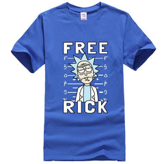 Men's high quality T-shirt Short Sleeve Cotton Crewneck Loose Rick And Morty Printed Men Tshirt