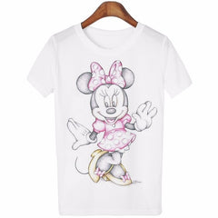 New Summer Women Lovely Cartoon O-Neck Casual Short Sleeve T-Shirt