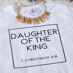 hristian T Shirts Women Daughter of The King Letter Print Cotton Cute Christian Tshirt Women's Jesus Shirt Harajuku Tops