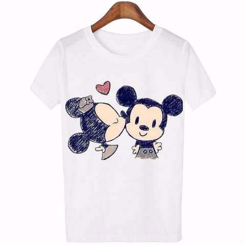 New Summer Women Lovely Cartoon O-Neck Casual Short Sleeve T-Shirt