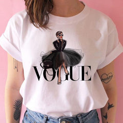 vogue princess t shirt print female grunge ulzzang tshirt cartoon funny tops shirts 90s t-shirt Graphic clothes fashion girl