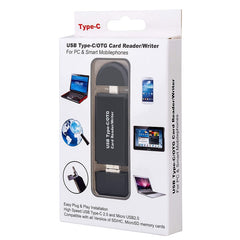 SD Card Reader USB C Card Reader 3 In 1 USB 2.0 TF/Mirco SD Smart Memory Card Reader Type C OTG Flash Drive Cardreader Adapter