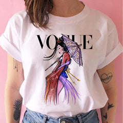 vogue princess t shirt print female grunge ulzzang tshirt cartoon funny tops shirts 90s t-shirt Graphic clothes fashion girl