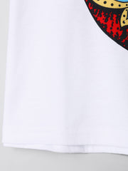 Mouth Print Flower Cropped T-Shirt Punk Kpop Fashion Girl Tee Shirt Women Tops Streetwear Teenager Camiseta Feminina