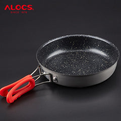 Alocs CW-PF01 Camping 18cm 7" Folding Non-Stick Frying Fry Pan Frypan For Outdoor Hiking Picnic Backpacking