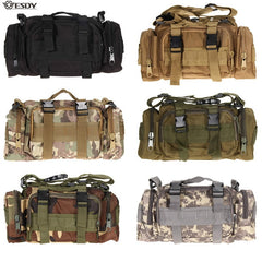 Hiking Outdoor Waist Bag 600D Waterproof Oxford Climbing Shoulder Bags Military Tactical Fishing Camping Pouch Bag Mochila Bolsa