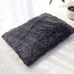 Long Plush Dog Bed Pet Cushion Blanket Soft Fleece Cat Cushion Puppy Chihuahua Sofa Mat Pad For Small Large Dogs
