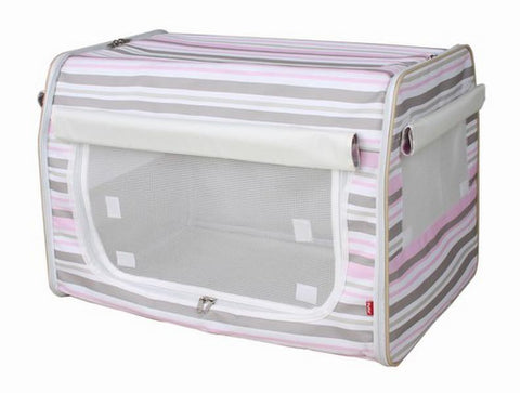 Folding Zippered Lightweight Wire-Framed Easy Folding Pet Crate: X-Small